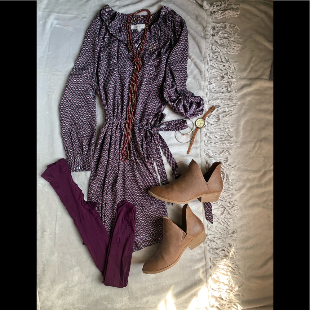 LOFT burgundy Dress